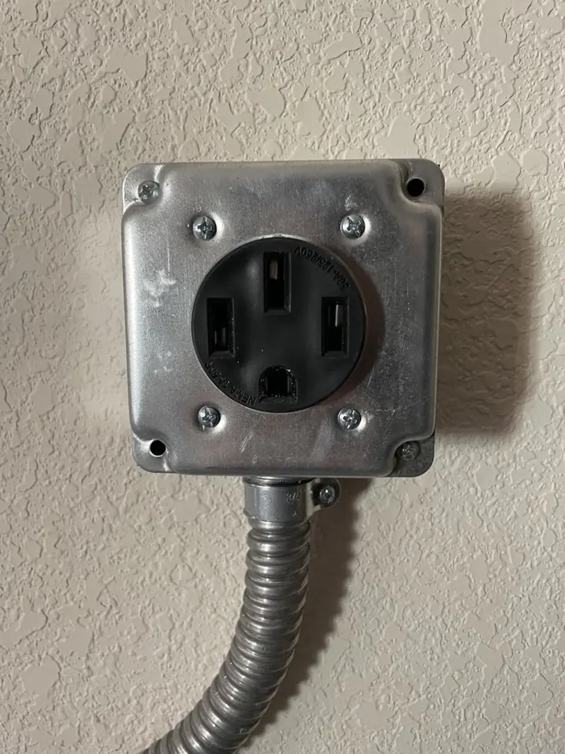NEMA 14-50 outlet installed for Electrical Panel Upgrade in Winslow